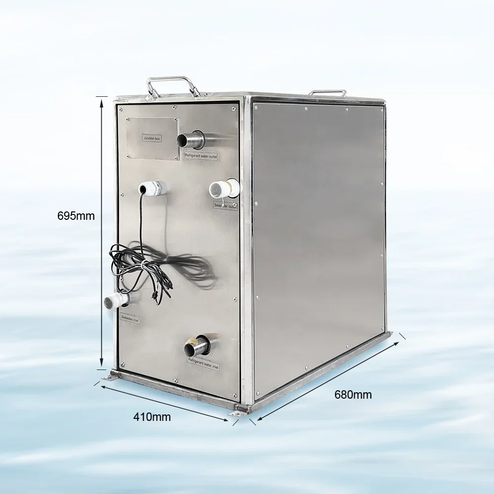 Puremind  Marine Water-cooled Chiller Self-contained Air Conditioner 60000/120000btu for Vessels Boats