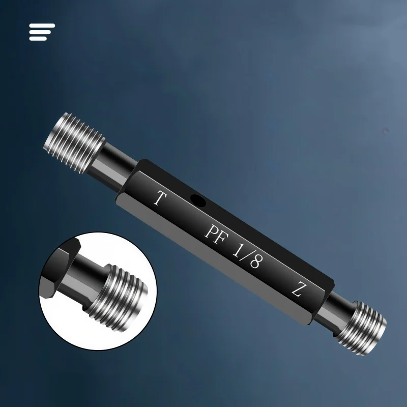 Pipe PF 1PCS Thread Plug Gauge / 1SET(1*GO+1*NOGO) Thread Ring Gauge Straight Measure Tool PF1/8 1/2 1/4 3/4 1''