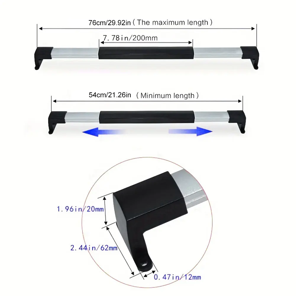 

RV Screen Door Handle Adjustable RV Screen Door Cross Bar Ergonomic RV Door Handle Grab Bar for Caravan Camper