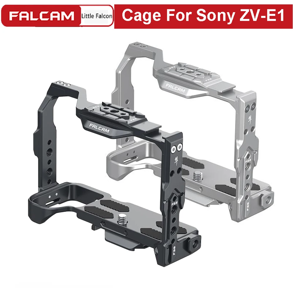 

FALCAM F22 F38 F50 Quick Release Camera Cage & L-Bracket FOR SONY ZV-E1 DSLR Camera Black/Silver