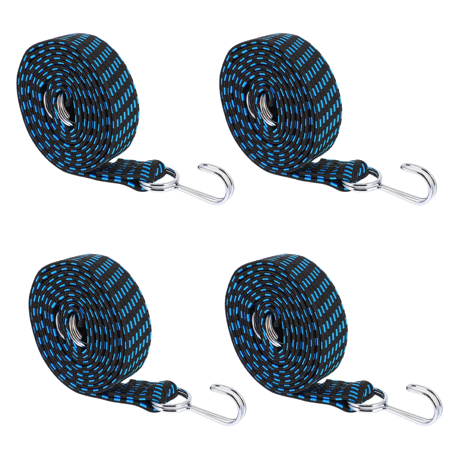 4 Pcs Elastic Cord Strap Belt Rope with Hooks Cargo Fixing for Latex Silk Binding Anti-wear Adjustable