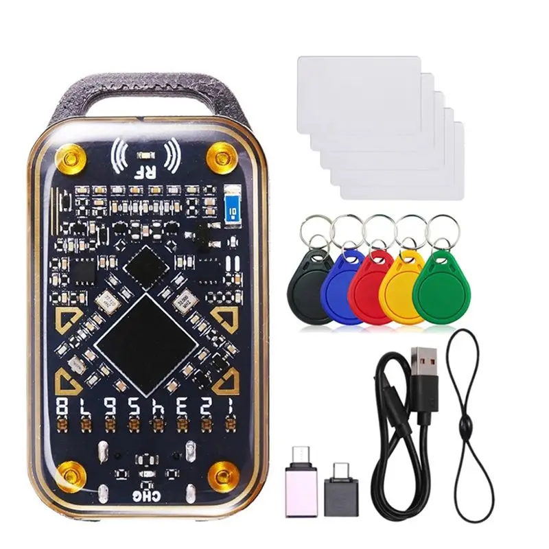 

В наличии: Ультра-современный считыватель RFID-чипов Chameleon, эмулятор смарт-карт, дубликатор NFC, декодер ID/IC-карт + 5 брелоков/карт XUID