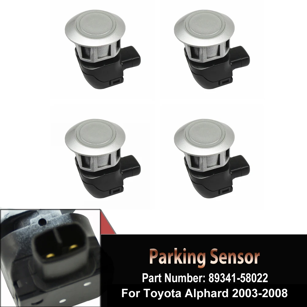 4Pcs PDC Ultrasonic Parking Sensor 89341-58022-C0 89341-58022 89341-58022 For Toyota Alphard HV 2003-2008 G/V 2002-2008