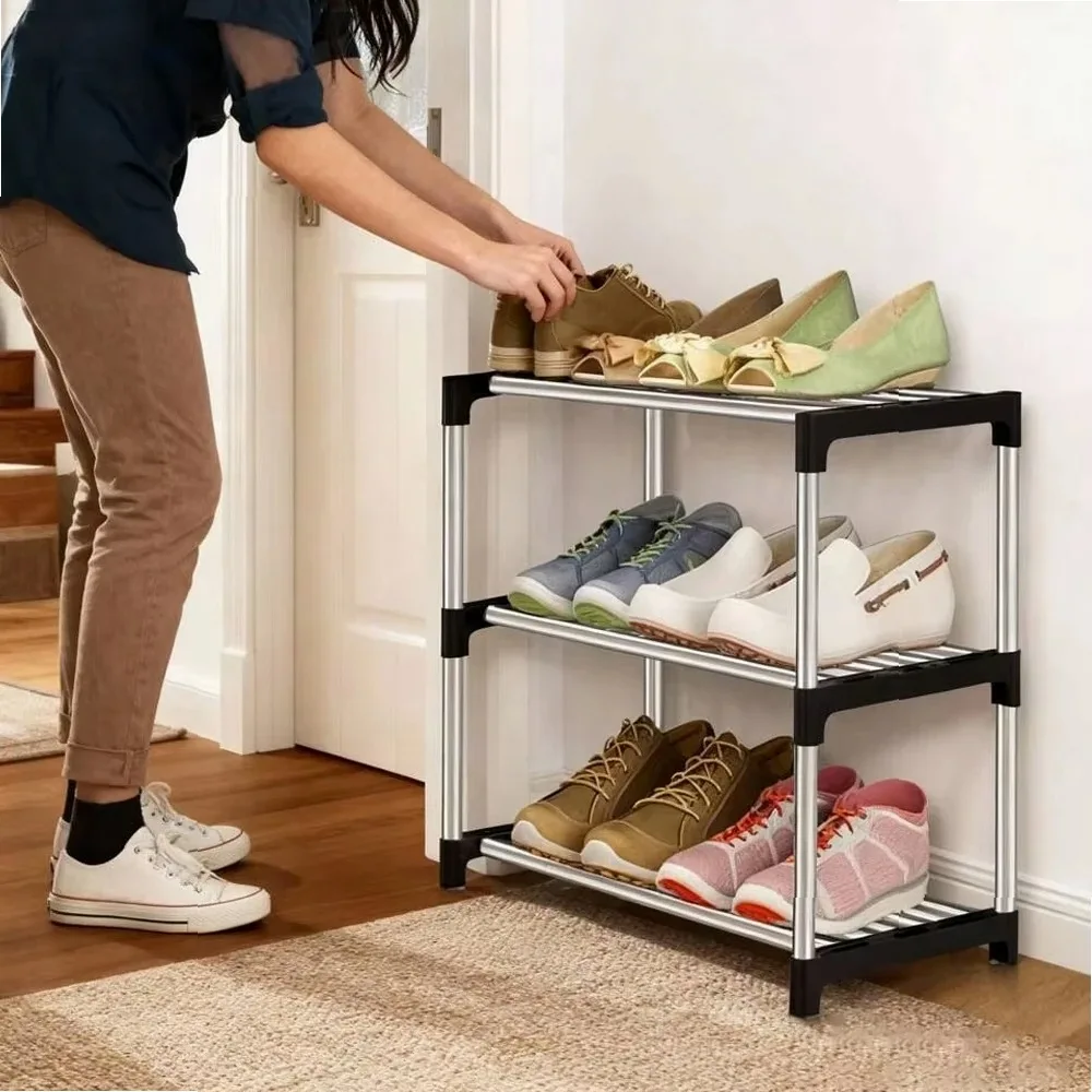 

Multi-Layer Space-Saving Shoe Rack for Dormitory Entryway, Economical Shoe Cabinet Storage Organizer
