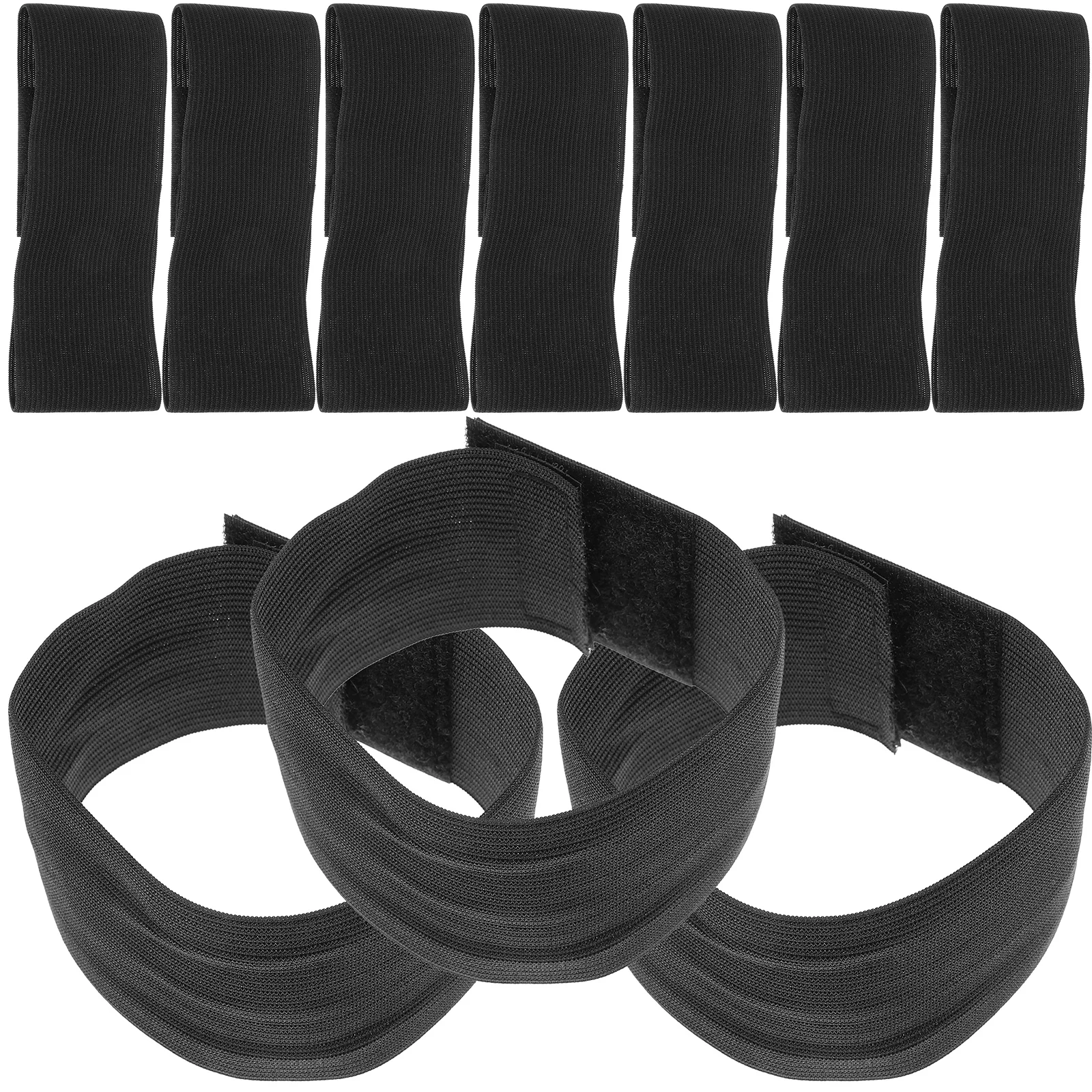 

Funeral Keepsakes Guest Mourning Bands Armbands Police Memorial Respect Football Elastic 10pcs (5*30cm ( Style)) Black