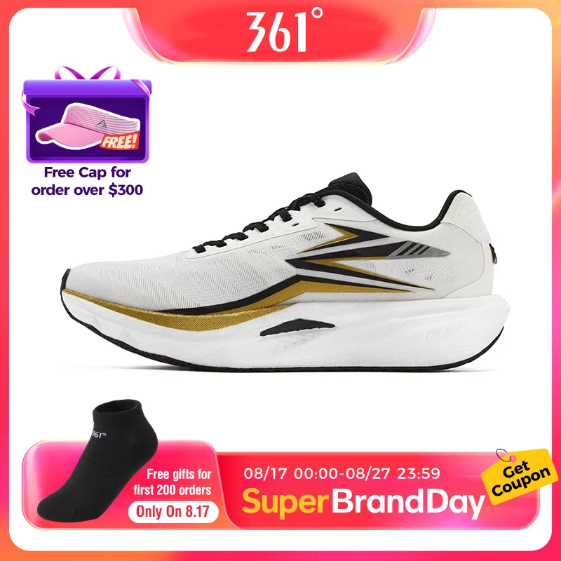 361 Degrees Steed Men's Running Shoes Breathable Stable Rebound Grippy Durable