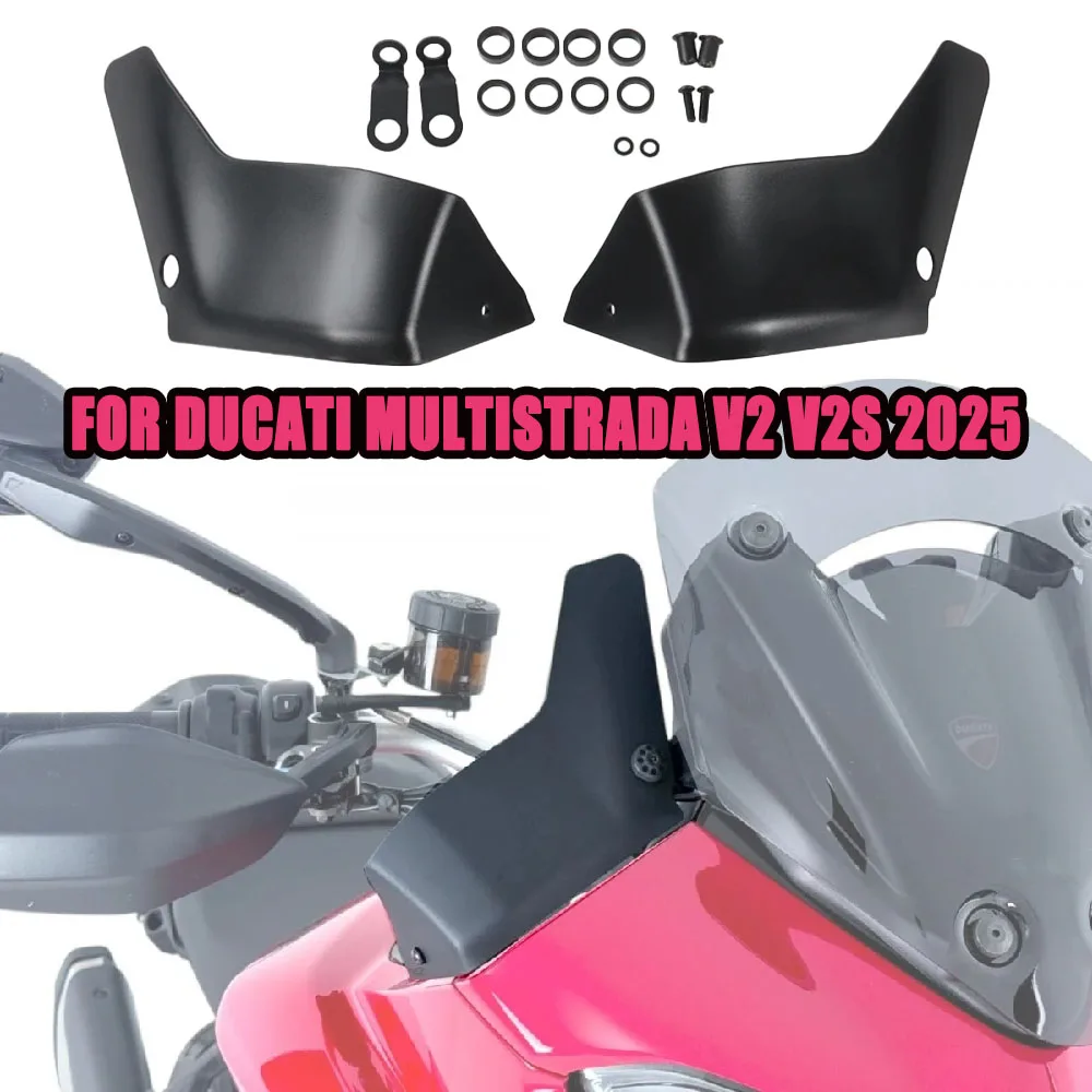 

НОВАЯ пара матовых черных дефлекторов для DUCATI MULTISTRADA V2/S 2025-улучшенные аксессуары для ветрового щита мотоцикла, легко установить