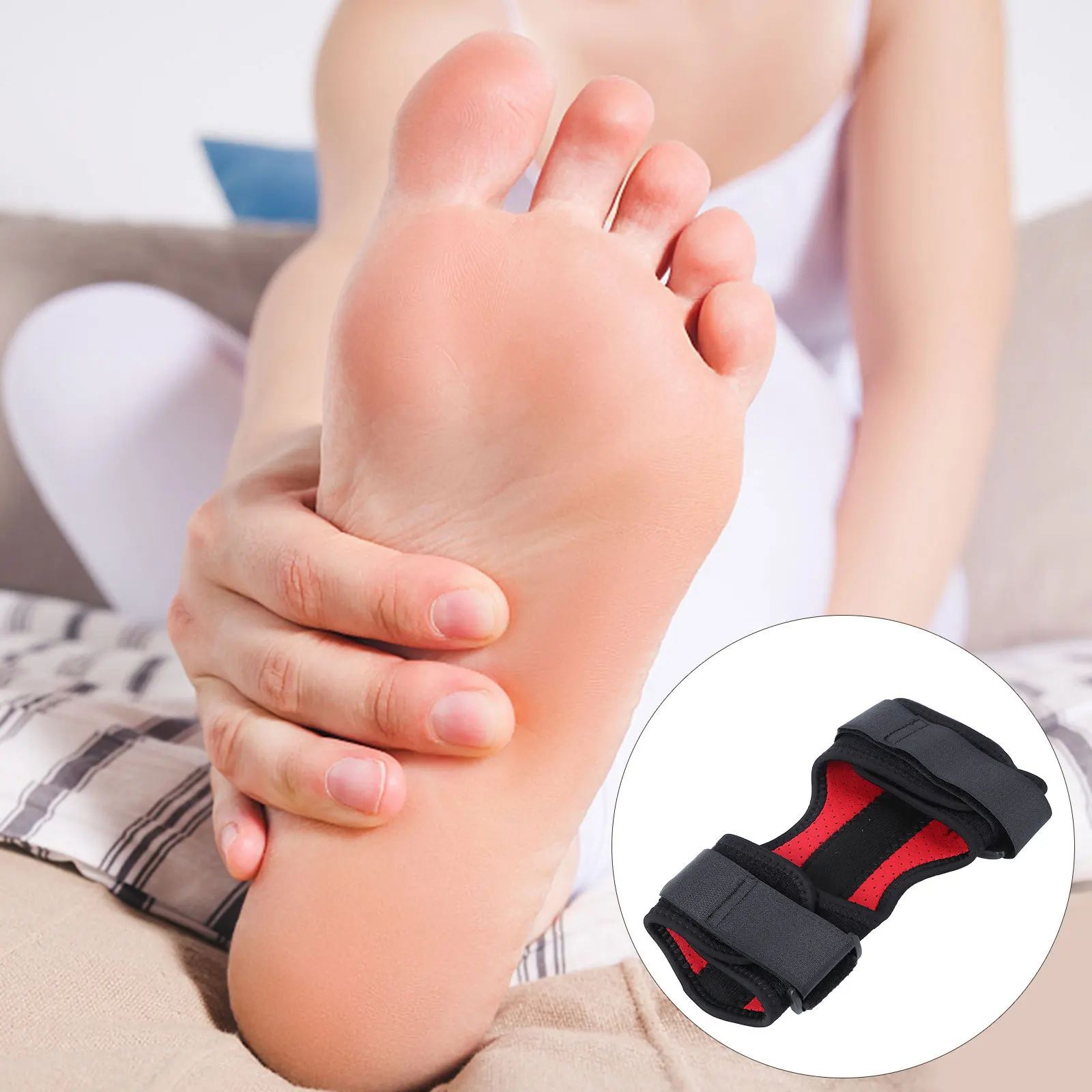 Férula nocturna para fascitis Plantar, soporte ortopédico ajustable para caída del pie, alivio del espolón del talón, tendinitis de Aquiles, color negro