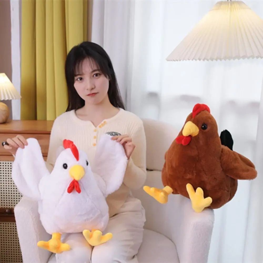 

PP Cotton Simulation Chicken Plush Toy Rooster Hen Chick Doll Throw Pillow Comfortable Collection Chicken Plush Dolls Kids Gifts