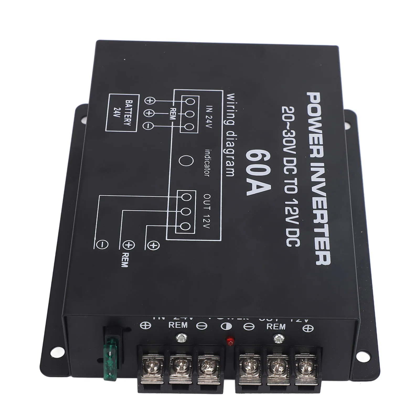 منظم مخفض الجهد تبديد الرأس السريع 24 فولت إلى 12 فولت محول خفض الجهد مع التحكم في درجة الحرارة لحافلات RVS SUV