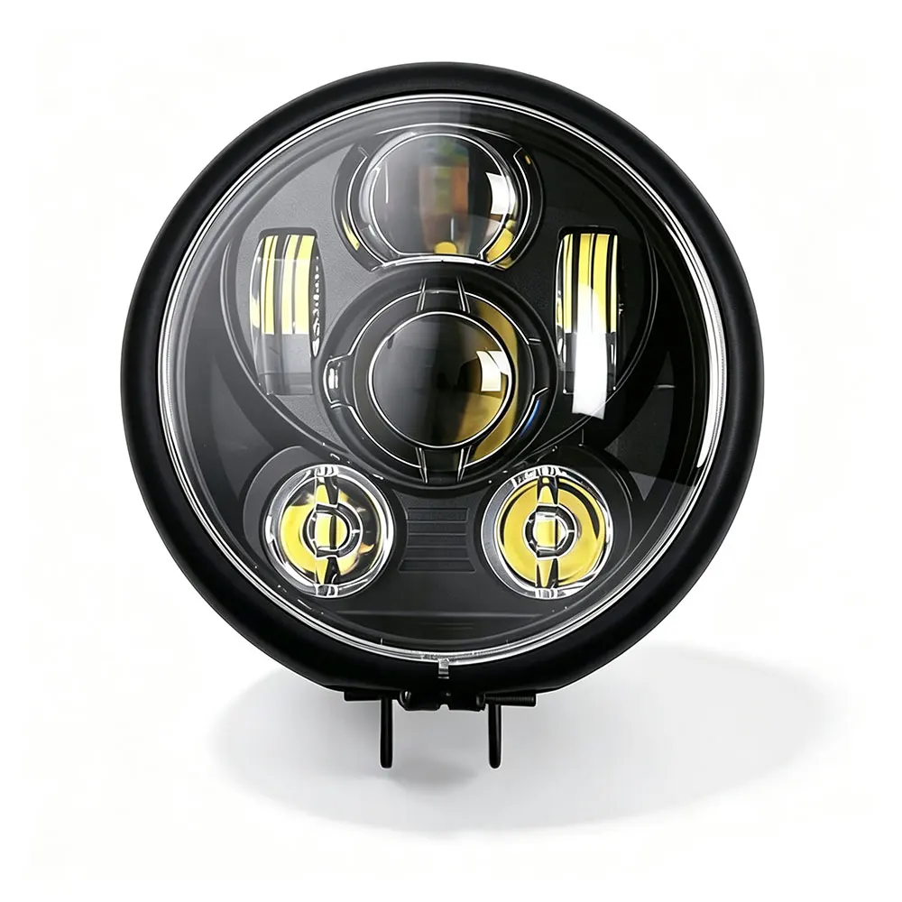 Motorcycle Modification Accessories Round ABS Led Headlight Grill Cover For Harley Sportster XL883 XL1200 XL1200X X48 2004-up