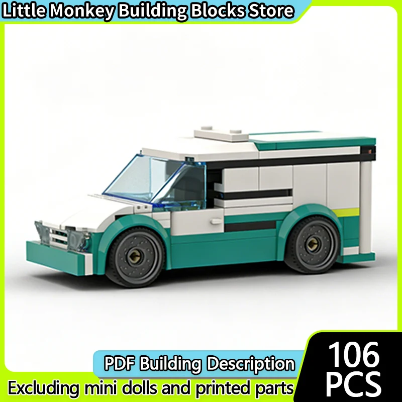 스피드 레이싱 카 모델 MOC 빌딩 블록 클래식 배달 밴 모듈형 기술 어린이 휴일 선물 조립 장난감 세트