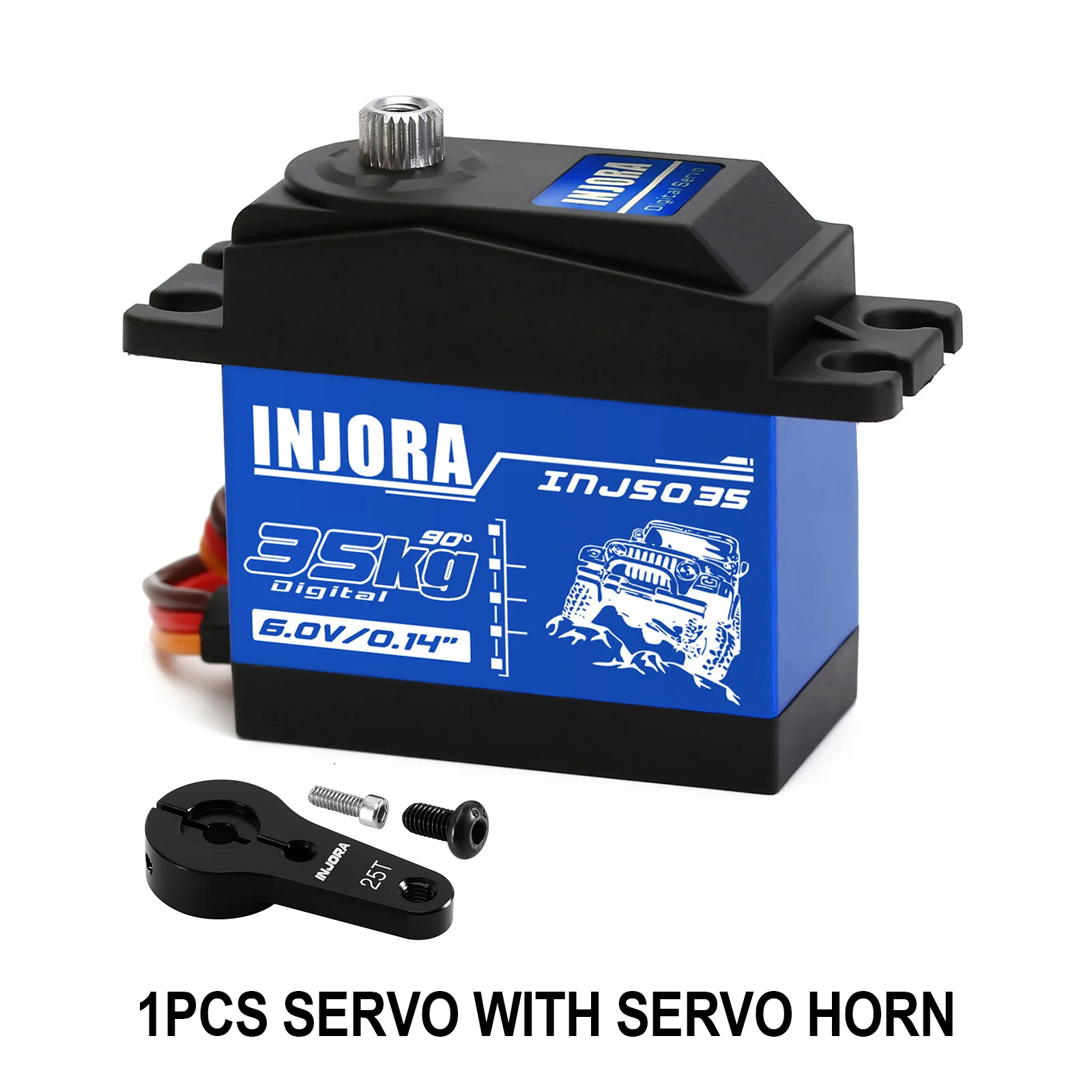 INJORA INJS025 INJS035 Digitale Servo 25KG 35KG Grote Koppel Waterdichte Servo's voor RC Auto Crawler SCX10 Truck robot Upgrade Onderdelen