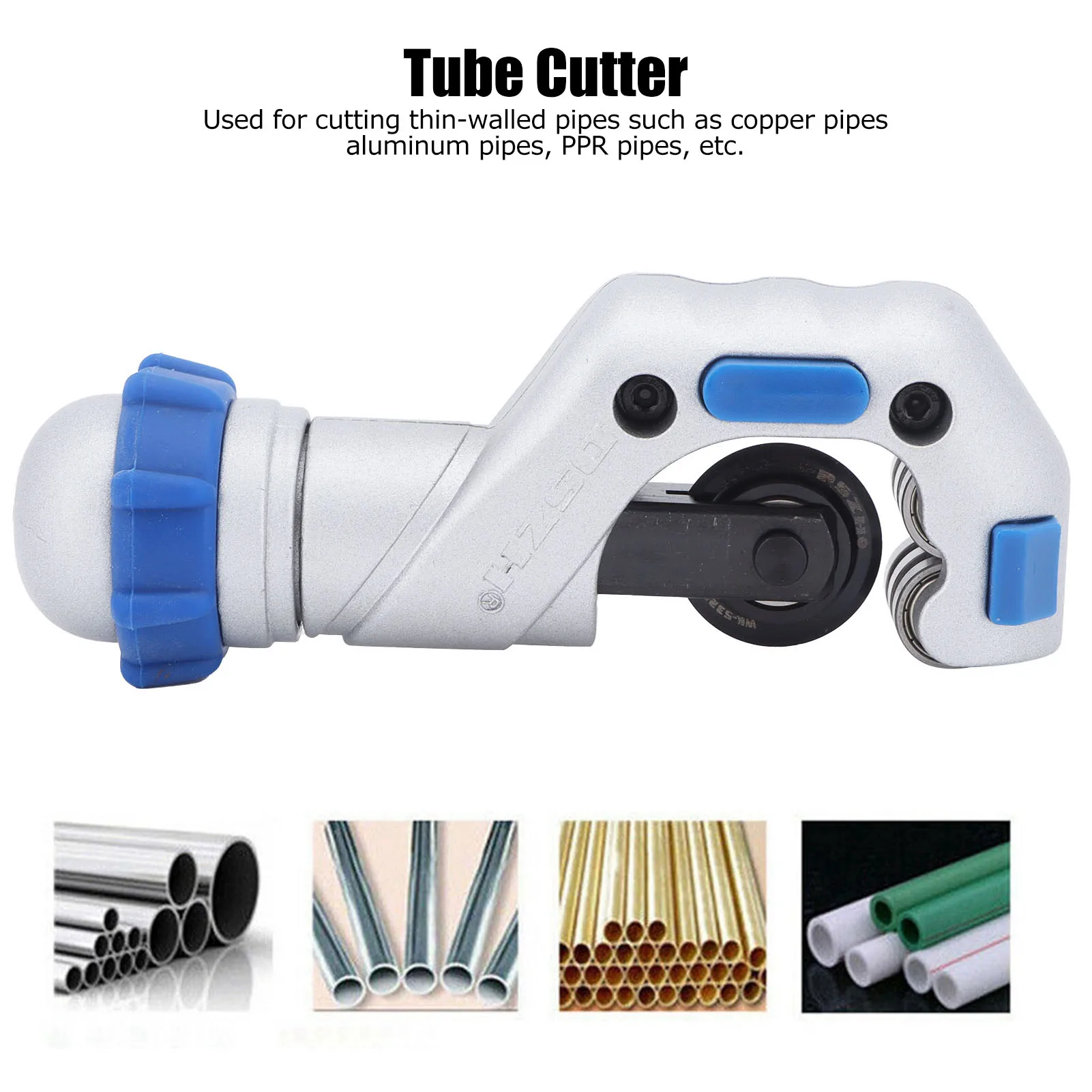 Tube Cutter Roller Bearing Knob Adjustment Made of Aluminum Material PPR Pipes Manual Metal Pipe Cutting Tool 5-32mm WK-532