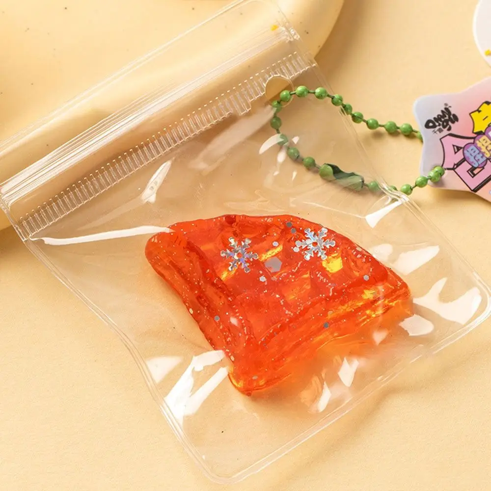 Cute Simulation Bread Pinching Keychain Mini Slow Rebound Pinch Bag TPR Stress Release Gift