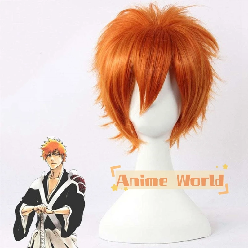 

Фильм аниме: Тысячалетняя кровавая война, дуга Куросаки Ичиго, оранжевый парик для косплея, Хэллоуин, Рождество, женщина, мужчина, парик для взрослых