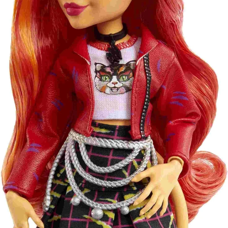 Original Monster High Cat Toralei Stripe Sammlerpuppe mit Haustier und Zubehör Mädchen Spielhaus Spielzeug Weihnachtsgeschenk