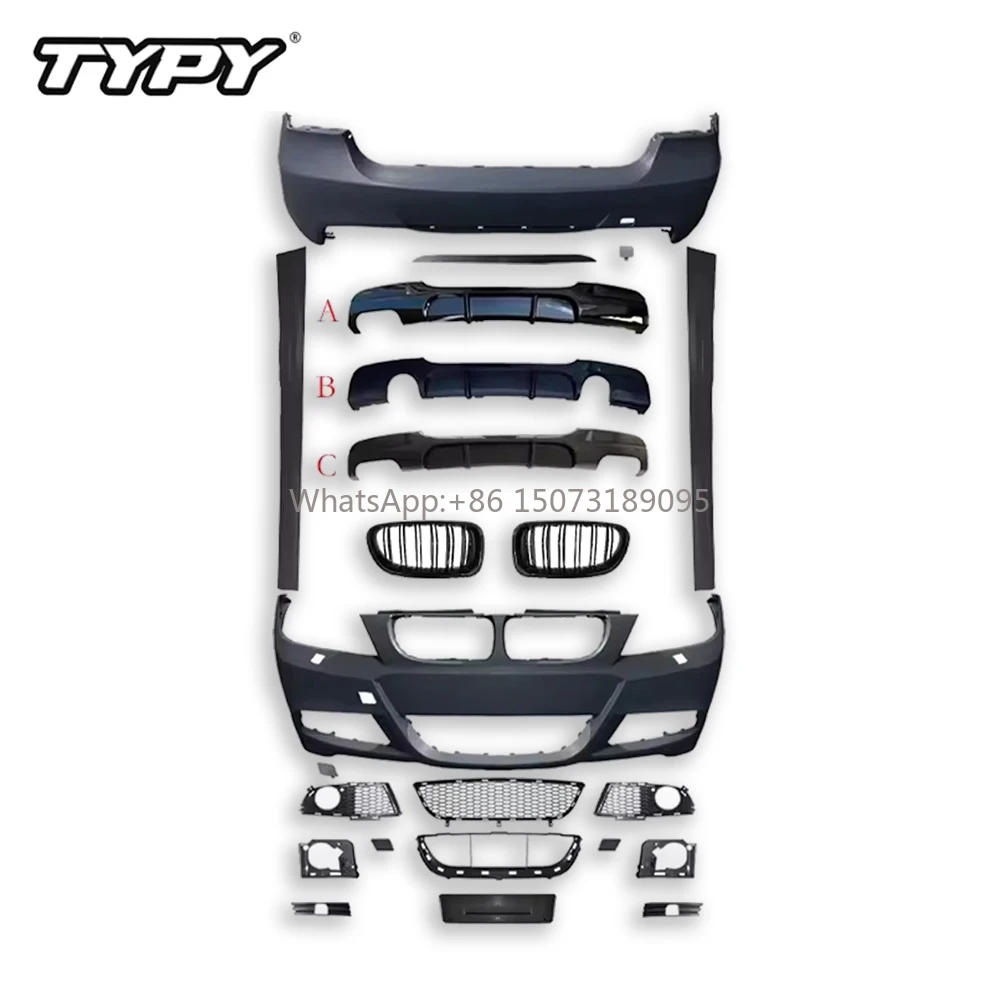 

Комплект кузова для 3-й серии E90, модифицированные комплекты кузова M-Tech, передние и задние бамперы, дизайн 1:1, автомобильные аксессуары