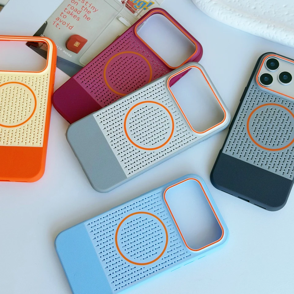 Funda de teléfono transpirable con disipación de calor para Apple iPhone 18 17 Air 16 15 14 13 Pro Max Plus, TPU suave a prueba de golpes 2