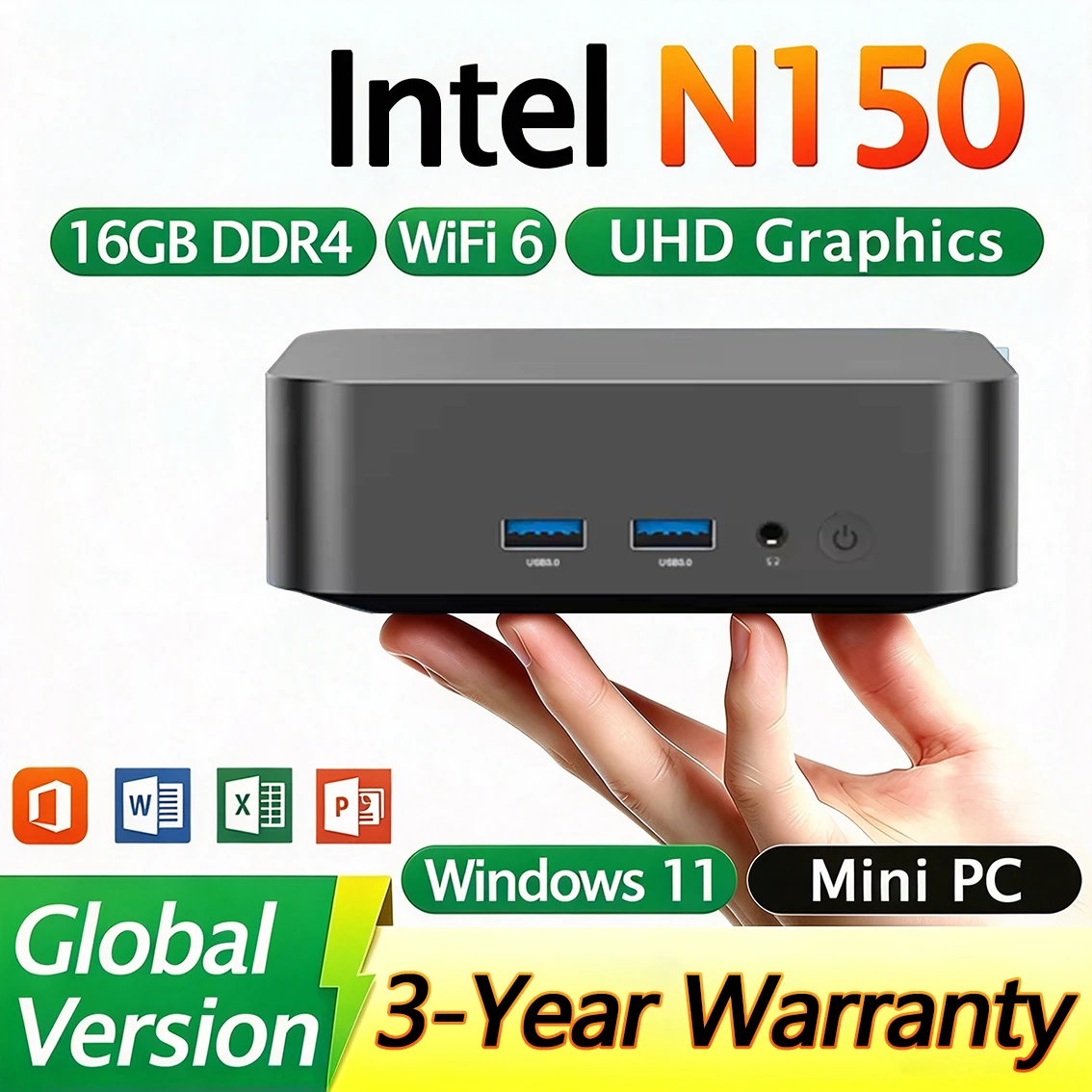 Intel I9-10980HK/N150 Portable Mini PC Computer Windows 11 16/32GB DDR4 1/2TB SSD Gaming Computer WiFi 6 Office Mini Desktop PC