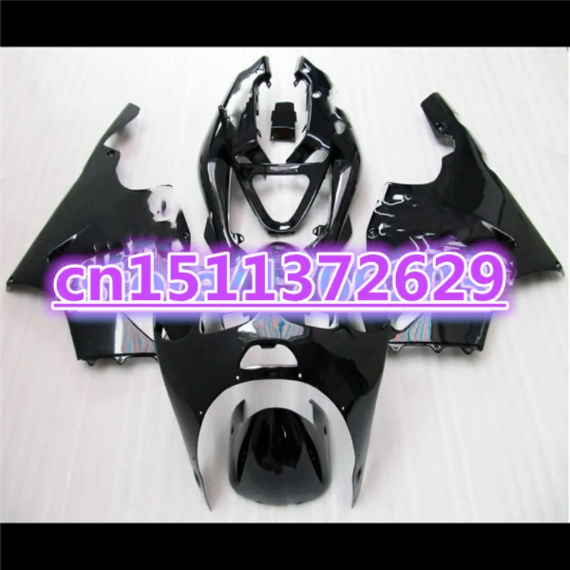 Fairing kits for Kawasaki 1996-2003 ZX7R fairings ninja ZX 7R 96 97 98 99 00 01 02 03 glossy black with silver