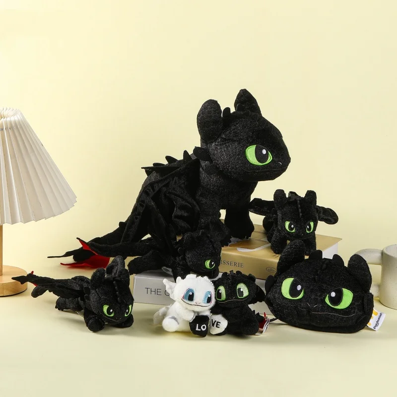 Genuíno clássico anime pequenos pingentes chaveiros de pelúcia desdentado bonecas animais de pelúcia presentes de aniversário de natal para crianças