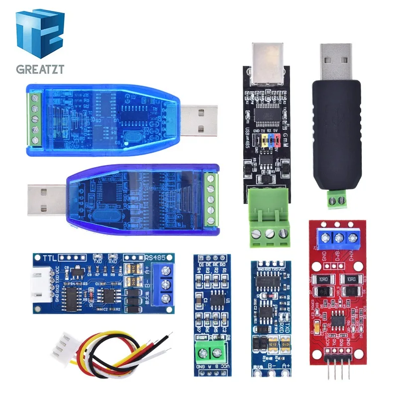 TTL Turn To RS485 Module Hardware Automatic Flow Control Module Serial UART Level Mutual Conversion Power Supply Module 3.3V 5V