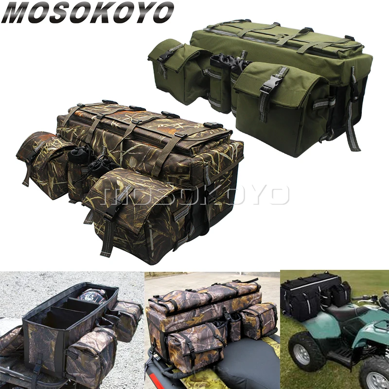 

ATV Cargo Bag Rear Rack Gear Bag Waterproof Oxford Topside Bungee Tie-Down Storage Carrier Rear Seat Bags For Yamaha 110cc 125cc