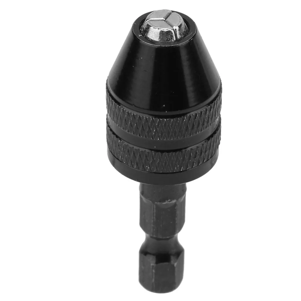 2pcs 1/4 Inch Hex Shank Keyless Drill Chuck 0.3-4mm Range 0.3-3.6mm Capacity Hex Shank Adapter Keyless Design Quick Adapter