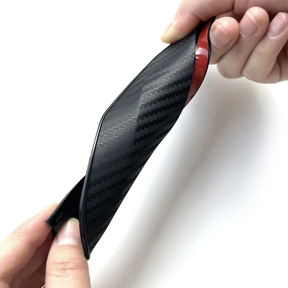 Car Rearview Mirror Rain Eyebrow Carbon Fiber Rain Shield Sun Shade Clear Vision Protector Auto Mirror Organizer Accessories