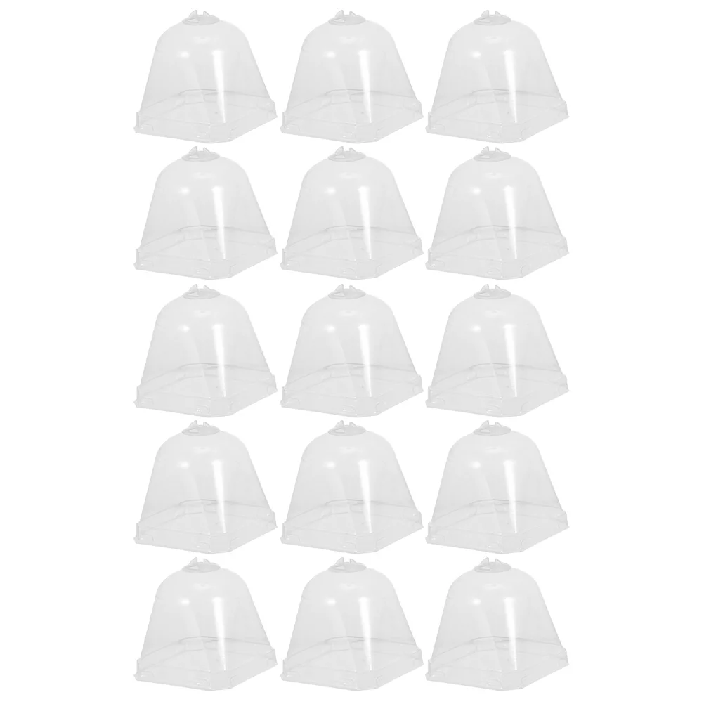 

15 Pcs Flower Pot Seedling Cover Plant Protect Terrarium Nursery Hood Humidity Dome Bell Garden Cloche