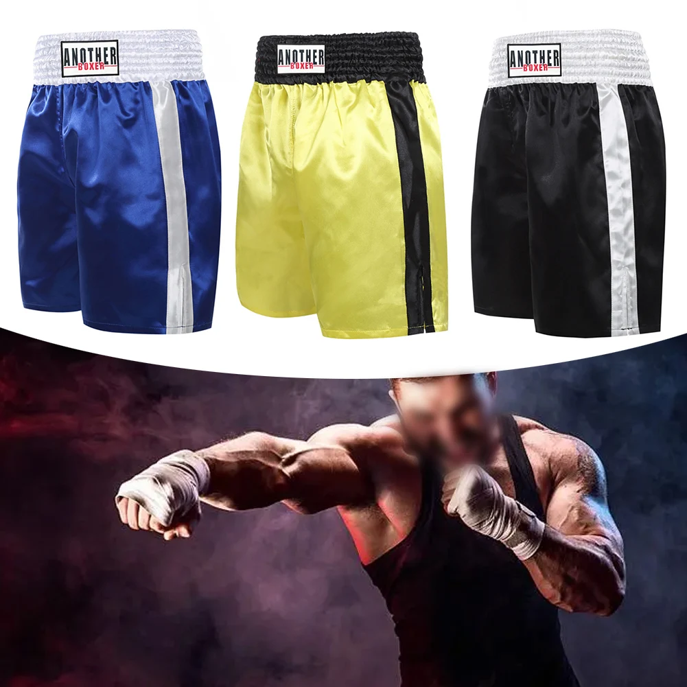 Unisex Boxing Shorts MMA Muay Thai Training Trunks Fitness Shorts For Adults MMA Fight Trunks Cage Fighting Kickboxing Shorts