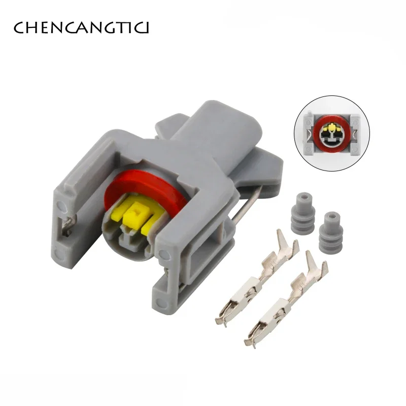 

1 Set 2 Pin Delphi Waterproof Automotive Electrical Cable Connector Female Car Diesel Injector Fuel Rail Wire Plug 1743486-3