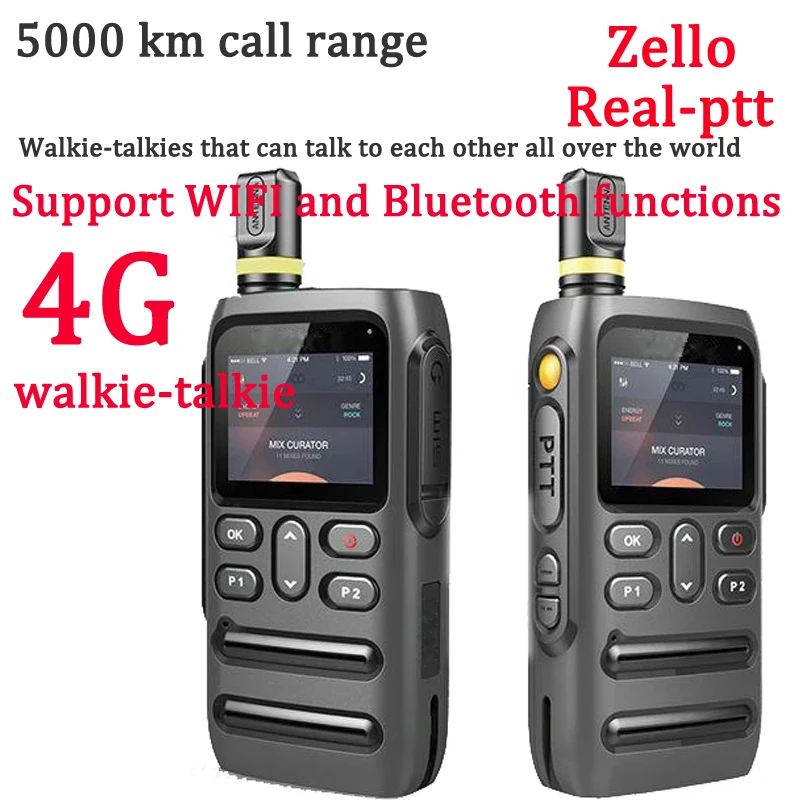 zello walkie-talkie with Bluetooth and WIFI and its GPS can be used around the world to talk 5000 km support Realptt platform