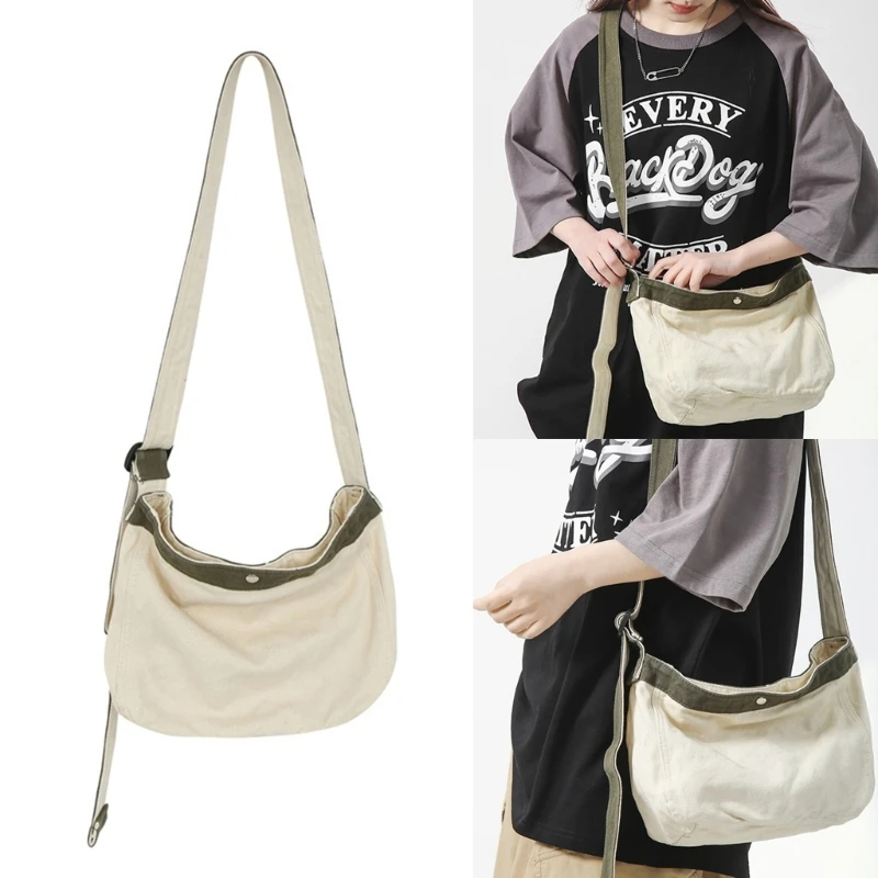 Bolso de hombro de gran capacidad para mujer, bandolera de estilo japonés, bolso de compras, bolso de mano escolar, novedad de 2023