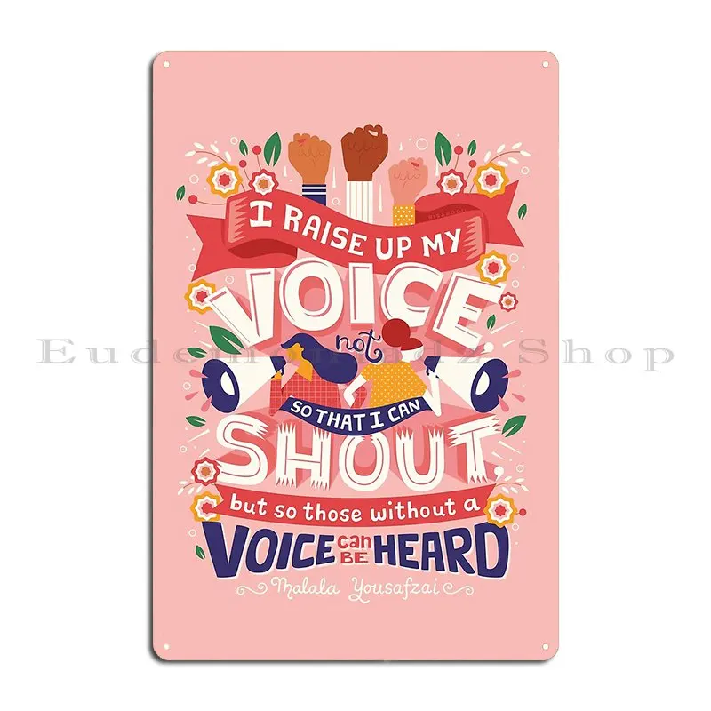 Raise Your Voice Metal Plaque Poster Cinema Classic Create Club Design Pub Tin Sign Poster image 2