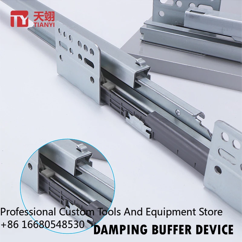 

GHPremium Glide Metal Drawer Tracks with Soft Closing System for Cabinet and Furniture Setup