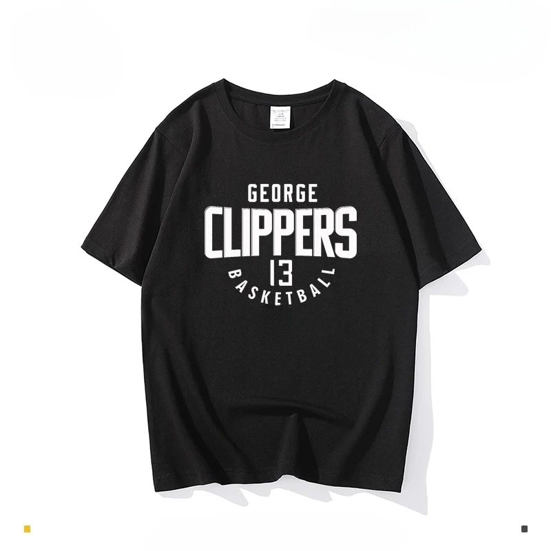 2024 New Arrivals Paul George Basketball Jerseys  Summer Men's Cotton T-Shirt Clippers No. 13 PG Sweatshirts Casual Jersey Tees