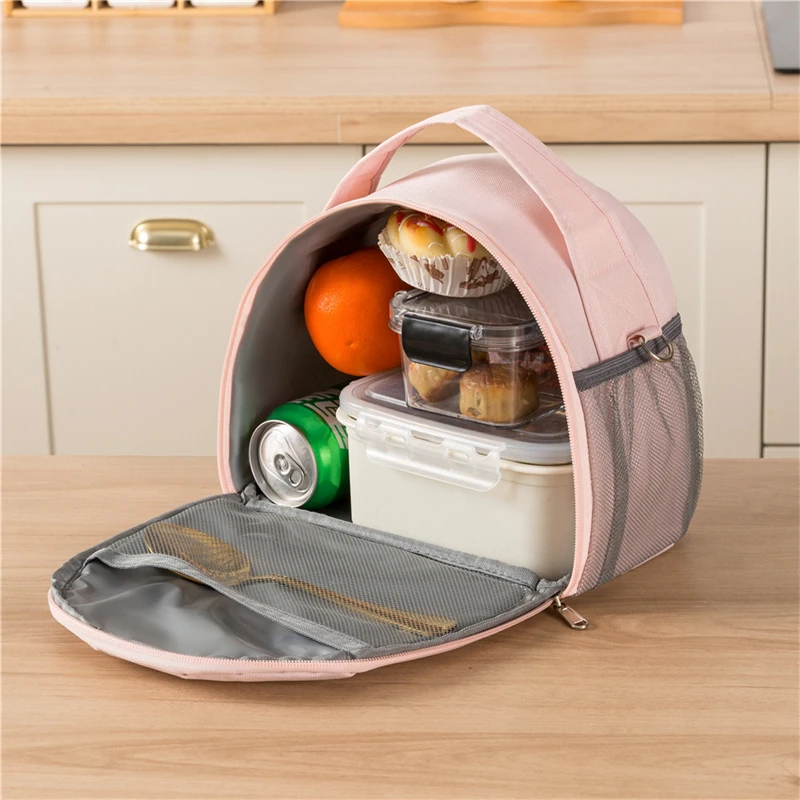 Semicircle Insulated Lunch Bag Portable Lunch Box Ice Pack Tote Food Container Fresh Cooler Picnic Bags Large Capacity Thermal