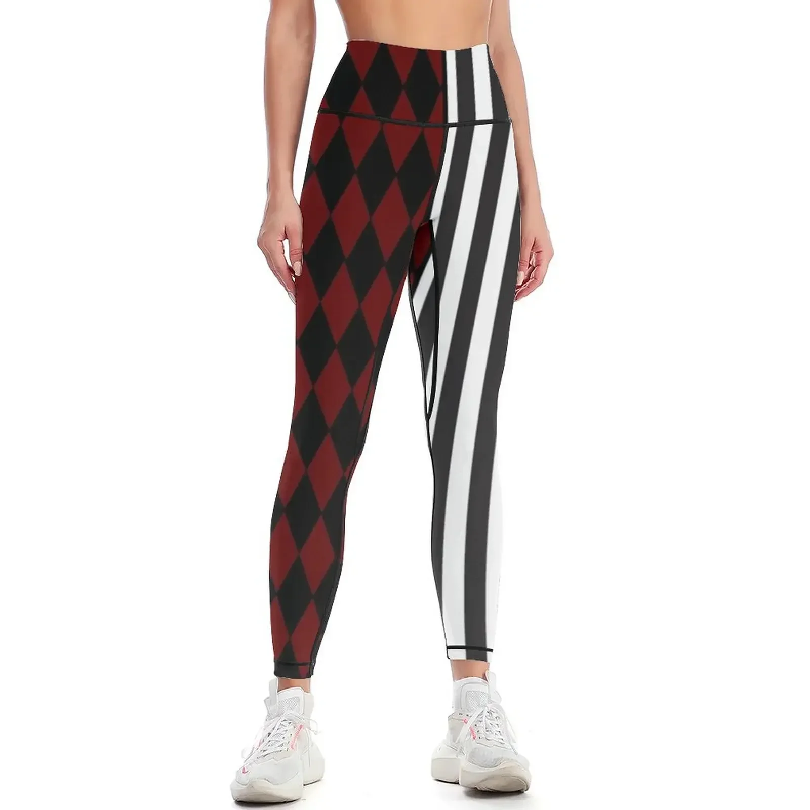 

Black, White, and Red Leggings sports woman gym workout shorts gym wear Women's sports Womens Leggings