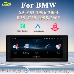 Prezzo di fabbrica 2Din Android11 Navigazione GPS Bluetooth da 10.25 pollici per BMW X5 E38 E39 E53 Stereo per auto Audio Autoradio Video Lettori