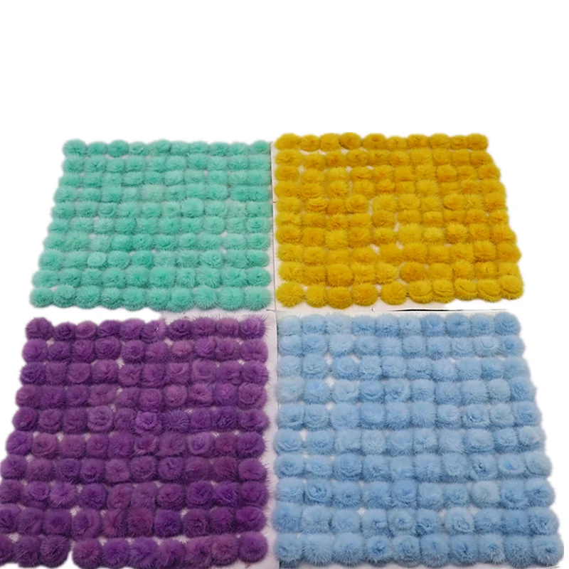 2.5-3Cm 100 sztuk syntetyczny plusz pompon Pure Color Pom-pom instrukcja DIY puszyste miękkie Pom-pom Disc klamra ozdobne statki dostaw