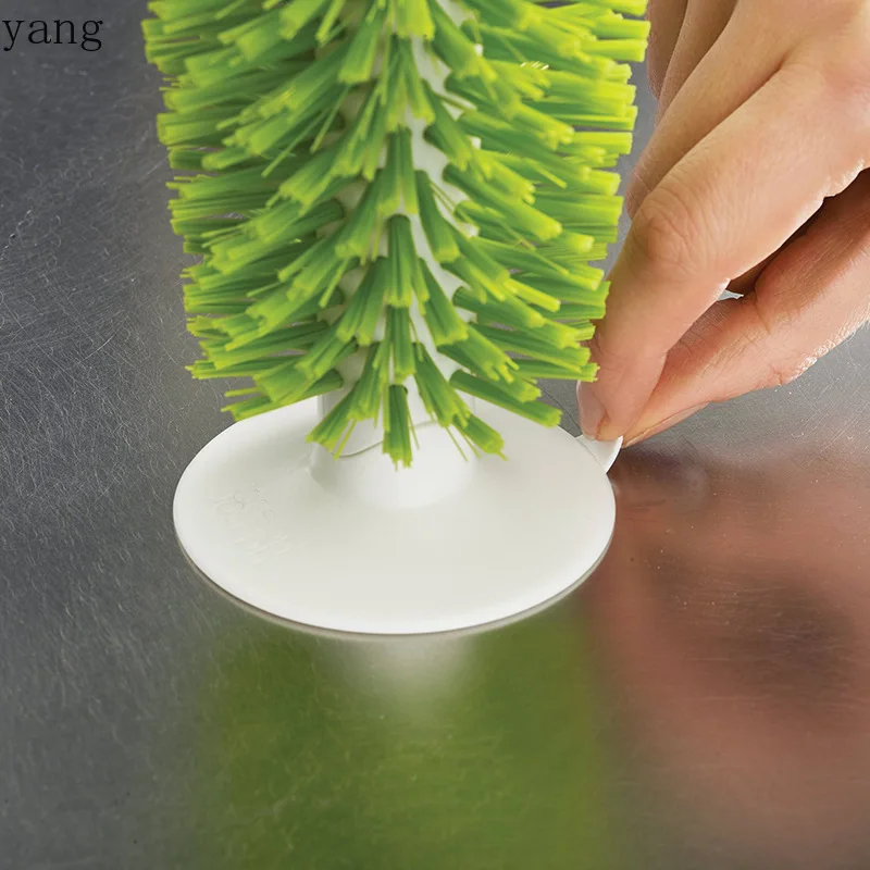 CX Creative Suction Cup Brush, Kitchen Sink Suction Cup Cleaning Brush Tall Glass Brush
