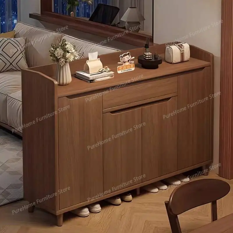 

Entrance Hallway Shoe Cabinet Storage Nordic Compartment Hidden Shoe Rack Apartments CornerScarpiera Salvaspazio Furniture