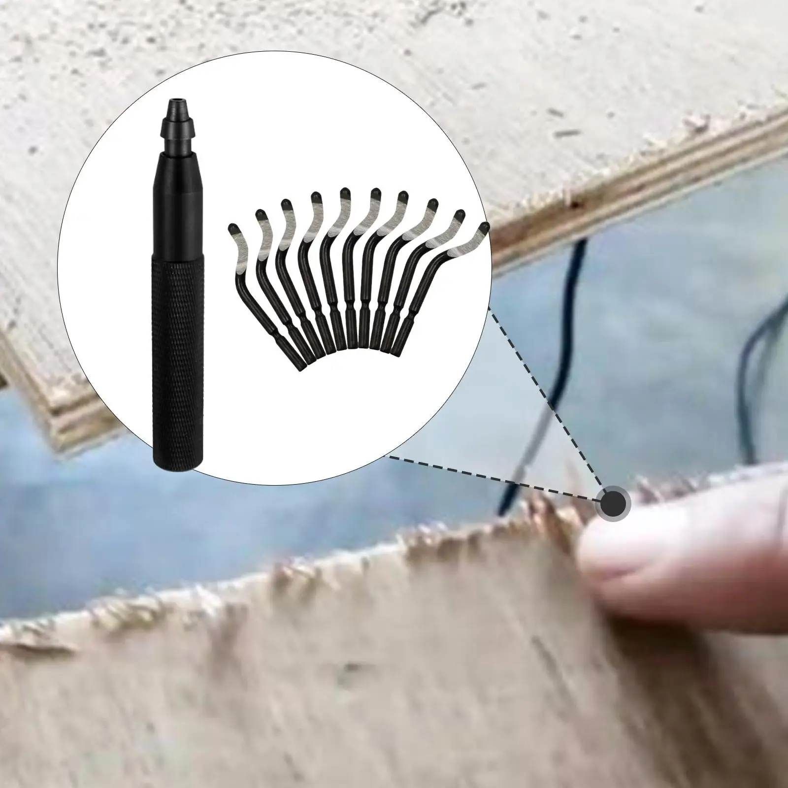 

Deburring Tool Set with 10 Sharp Blades Precision Hand Reamer Deburr Blades Kit for Metal Wood Handle Chamfer Tool Burr Removal