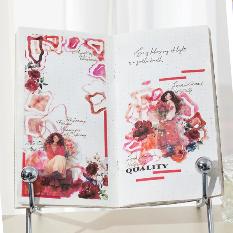 3 rolls Color Breath Series Watercolor Die-cut Tape Handbook Material Collage DIY Photo Frame Scrapbook Diary Postcard Card