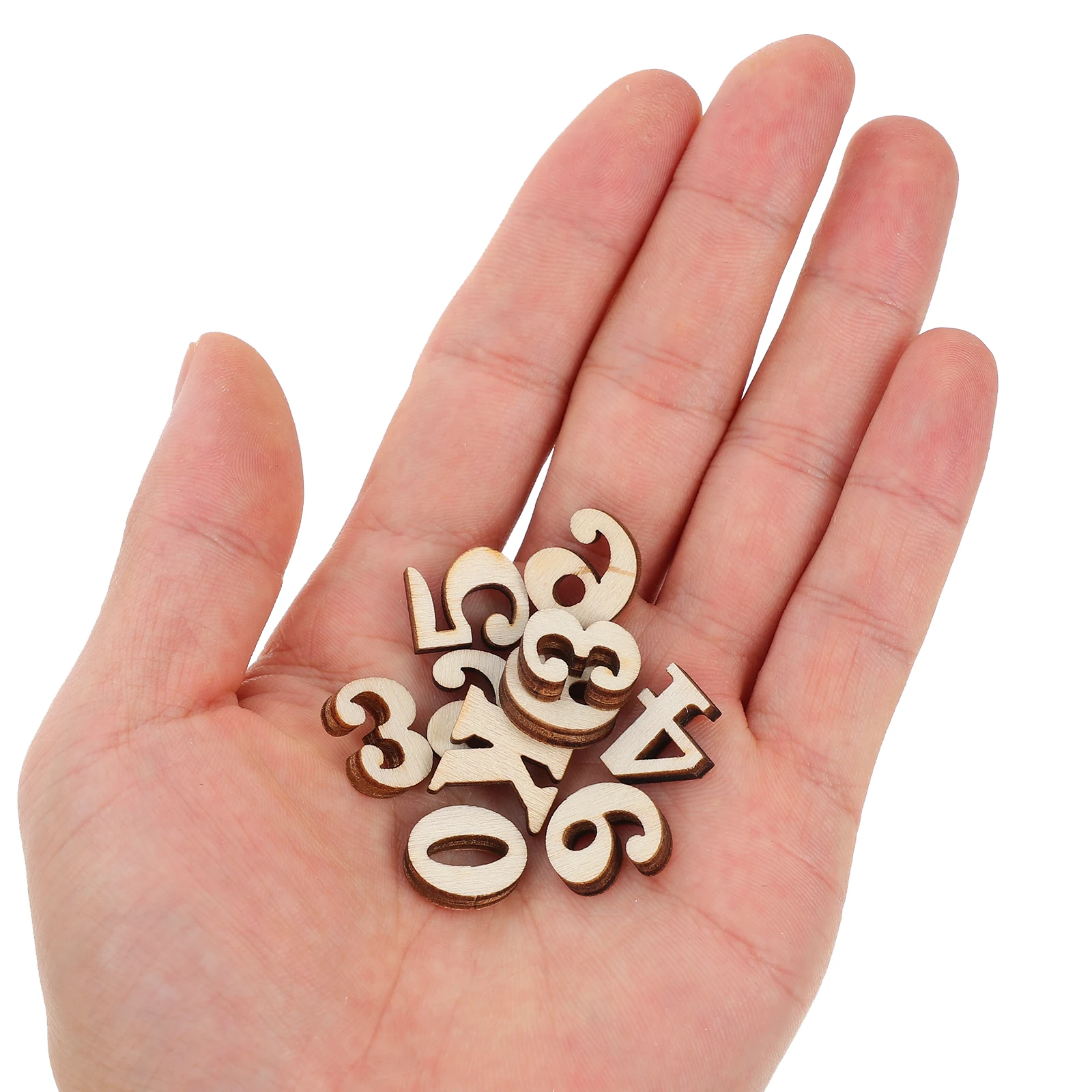 

200Pcs Small Wooden Letters Numbers for Crafts Creative Decoration DIY Alphabet Letter Blanks Home School Kindergarten