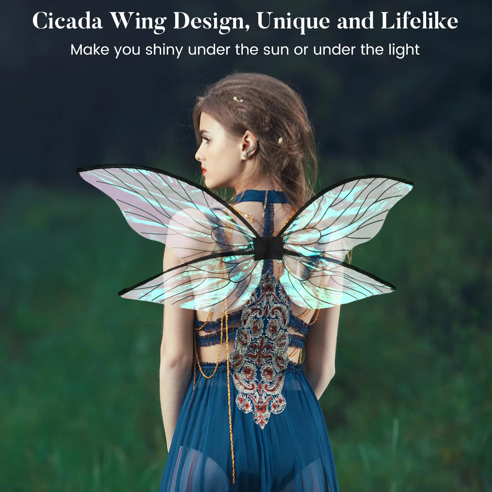 Cicada Fairy Wing Cosplay Decorative Wings for Festival Party Costumes Stage Performance Women Accessory