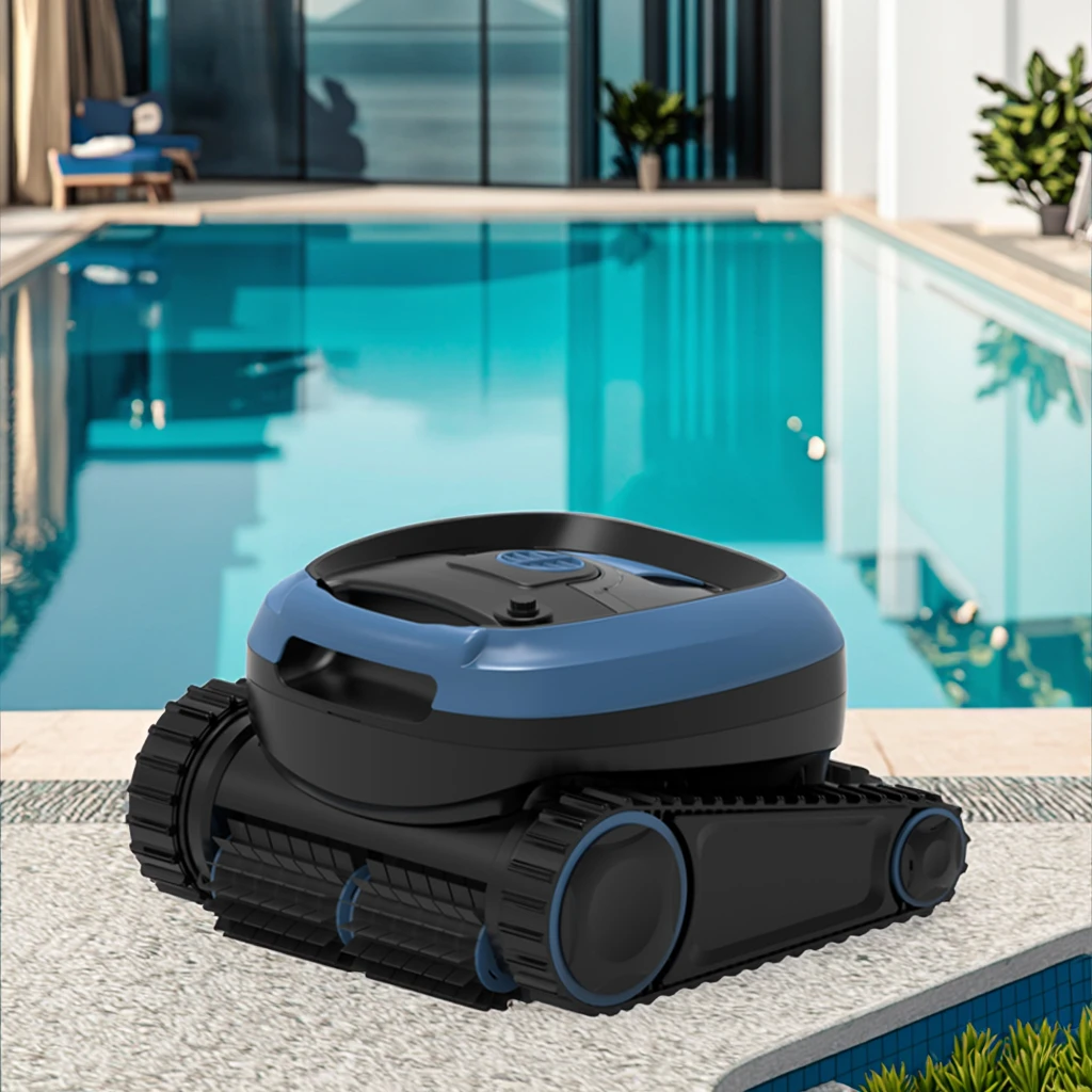Automatic Cordless Pool Cleaner Robot Intelligent Design for Efficient Cleaning Pool Floor Wall
