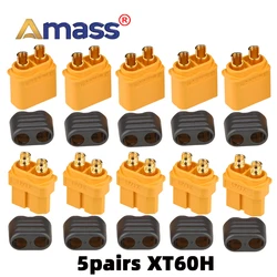 Amass-conectores XT60 XT60, enchufe de batería Lipo con cubierta, carcasa de funda, piezas de repuesto macho y hembra para juguete RC DIY, conector XT60L